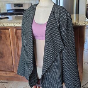 Lane Bryant Square Dots Open Blazer